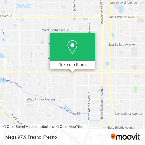 Mapa de Mega 97.9 Fresno