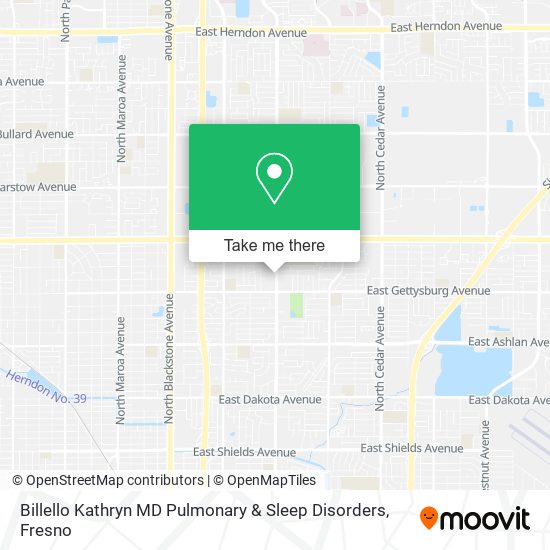 Billello Kathryn MD Pulmonary & Sleep Disorders map