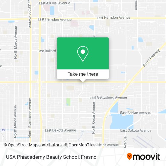 Mapa de USA Phiacademy Beauty School