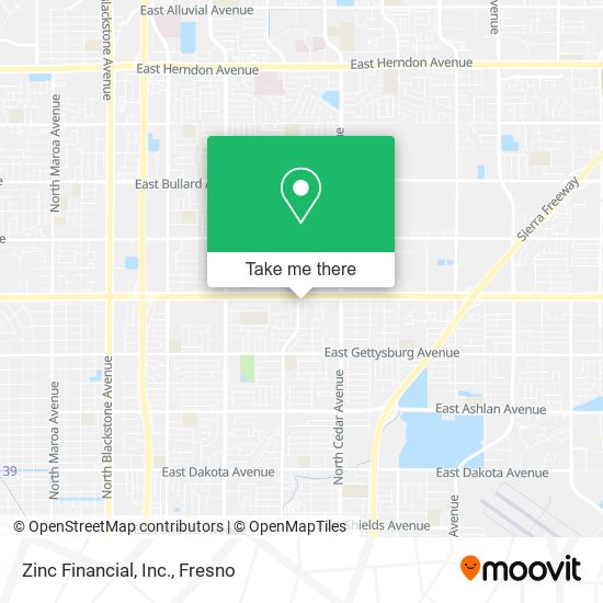 Mapa de Zinc Financial, Inc.