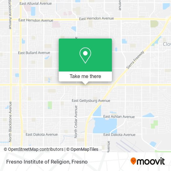 Fresno Institute of Religion map