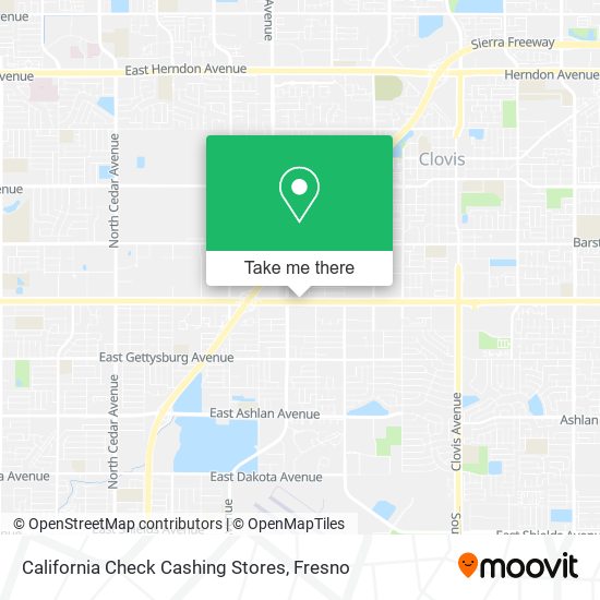 Mapa de California Check Cashing Stores