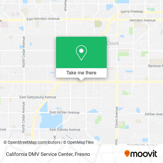 California DMV Service Center map