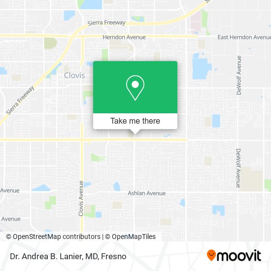 Dr. Andrea B. Lanier, MD map