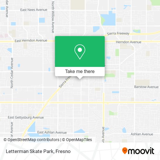 Letterman Skate Park map