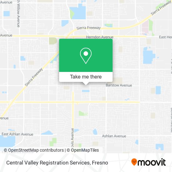 Central Valley Registration Services map