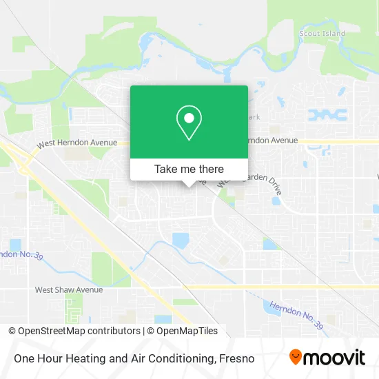 One Hour Heating and Air Conditioning map