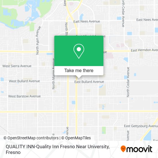 Mapa de QUALITY INN-Quality Inn Fresno Near University