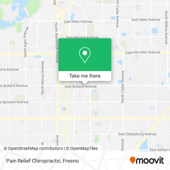 Pain Relief Chiropractic map