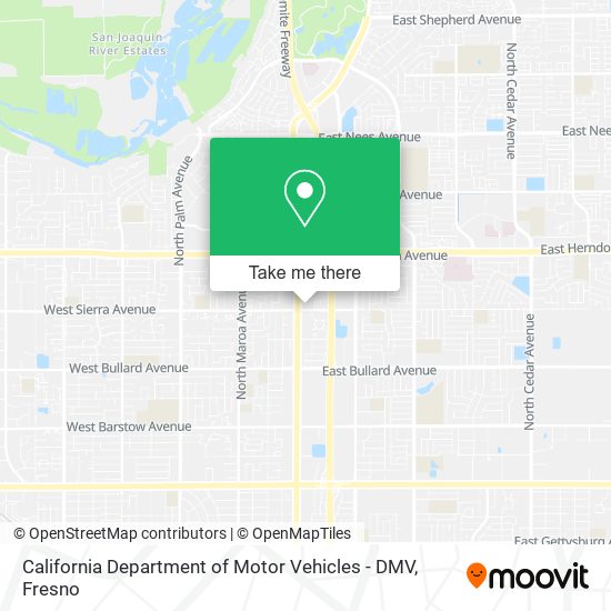 Mapa de California Department of Motor Vehicles - DMV