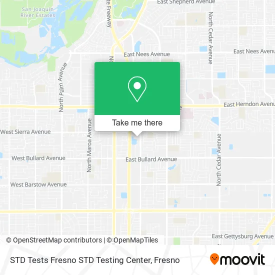 STD Tests Fresno STD Testing Center map