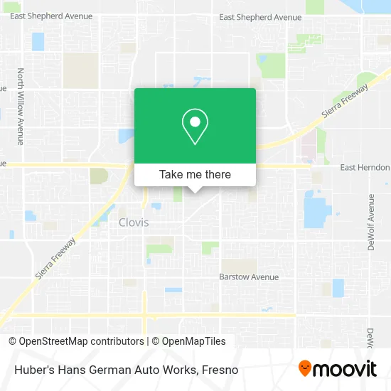 Huber's Hans German Auto Works map