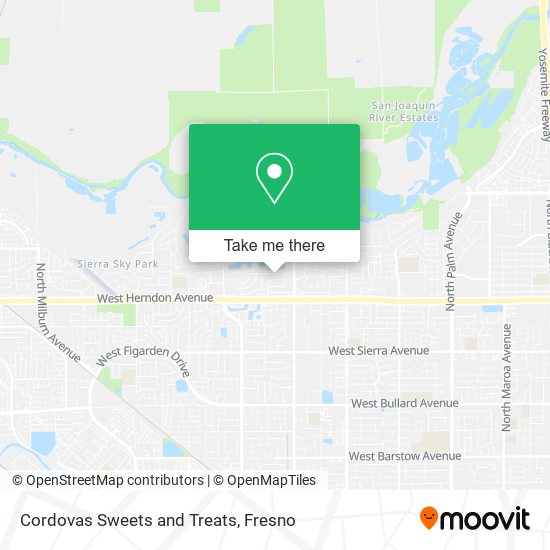 Cordovas Sweets and Treats map