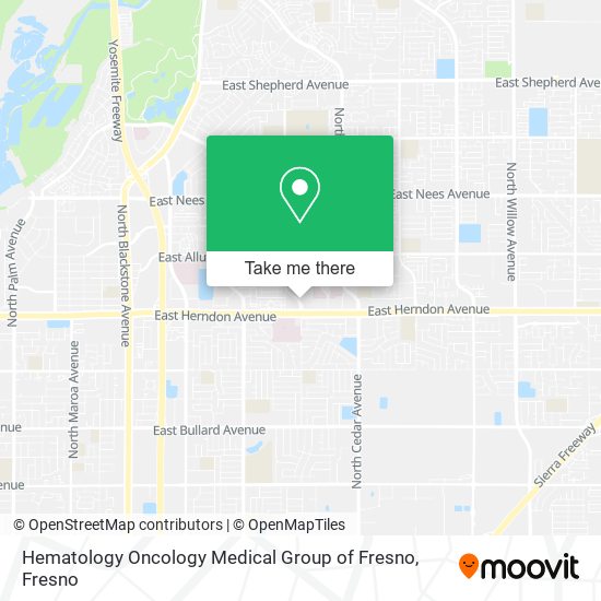 Hematology Oncology Medical Group of Fresno map