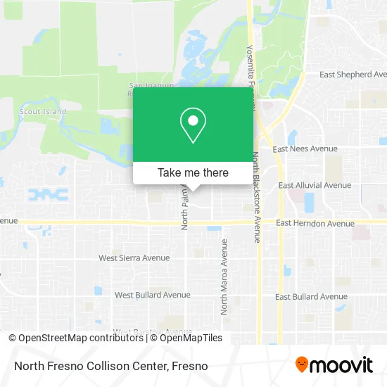 North Fresno Collison Center map