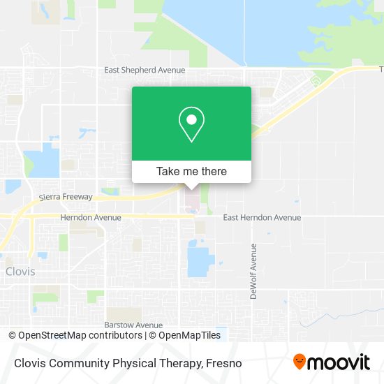 Clovis Community Physical Therapy map