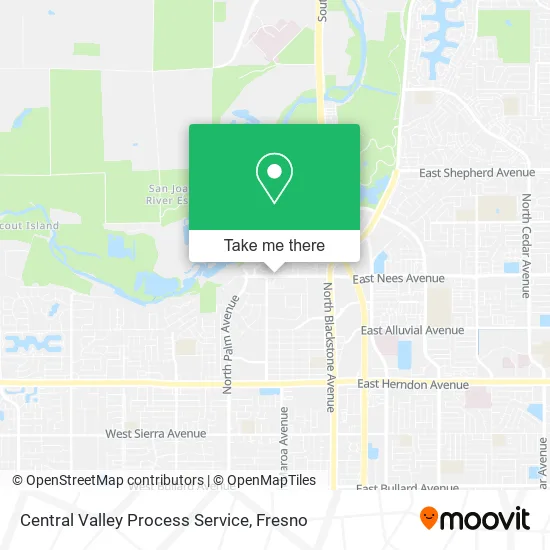 Central Valley Process Service map