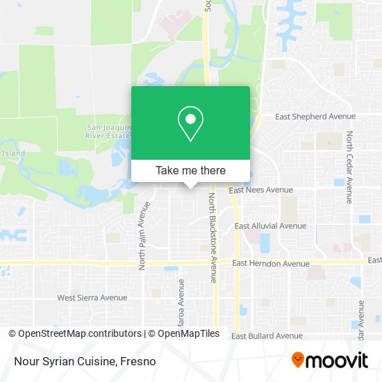 Mapa de Nour Syrian Cuisine