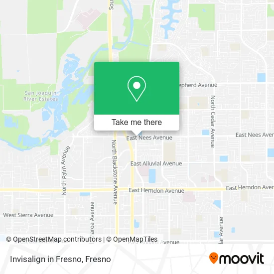 Invisalign in Fresno map