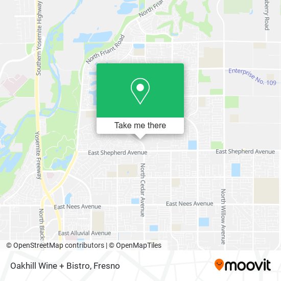 Oakhill Wine + Bistro map