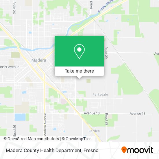 Madera County Health Department map