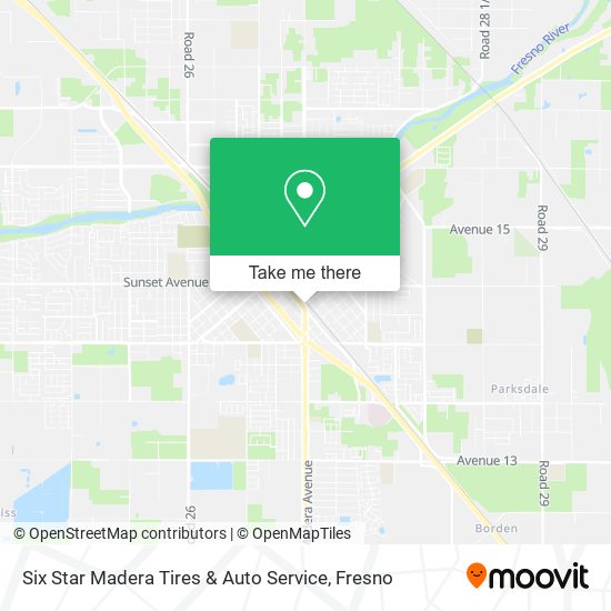 Six Star Madera Tires & Auto Service map