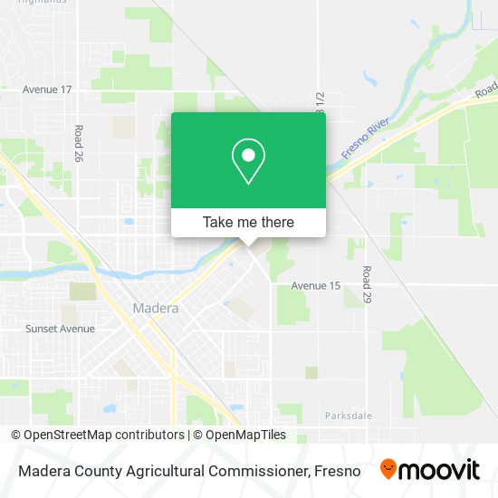 Mapa de Madera County Agricultural Commissioner