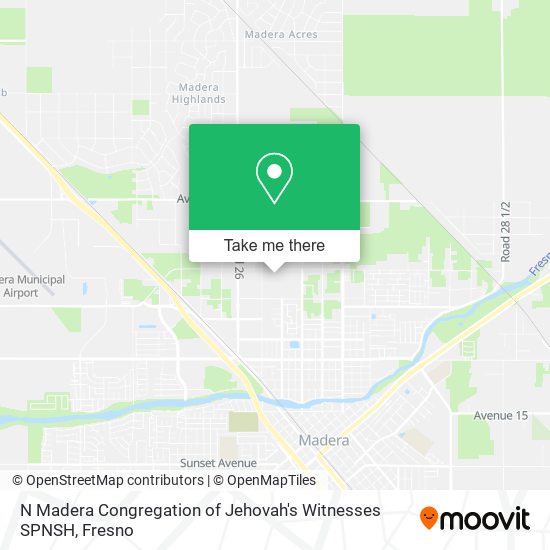 N Madera Congregation of Jehovah's Witnesses SPNSH map