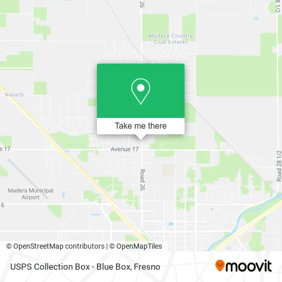 USPS Collection Box - Blue Box map
