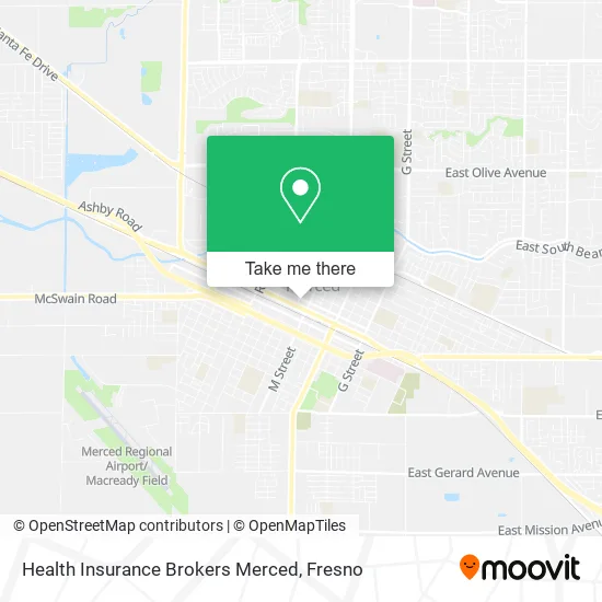 Health Insurance Brokers Merced map