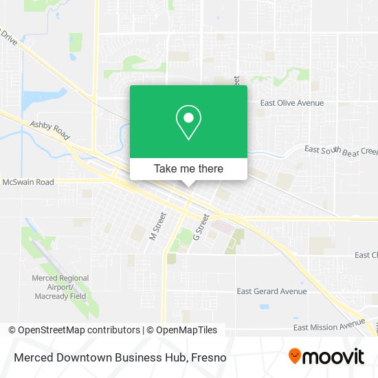 Mapa de Merced Downtown Business Hub