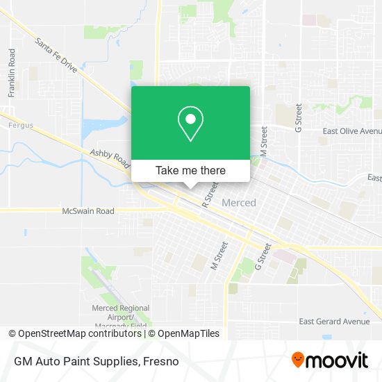 GM Auto Paint Supplies map