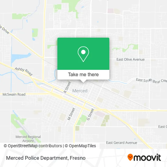 Merced Police Department map