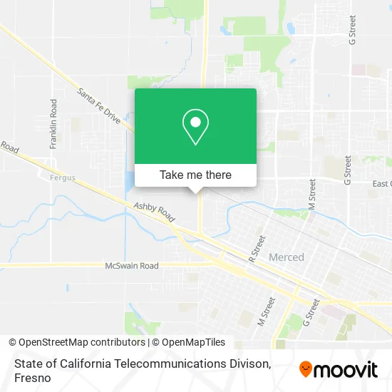 Mapa de State of California Telecommunications Divison