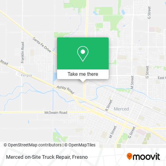 Mapa de Merced on-Site Truck Repair