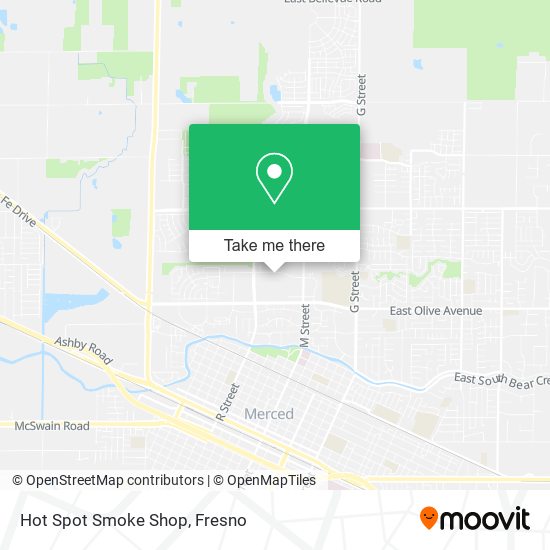 Mapa de Hot Spot Smoke Shop