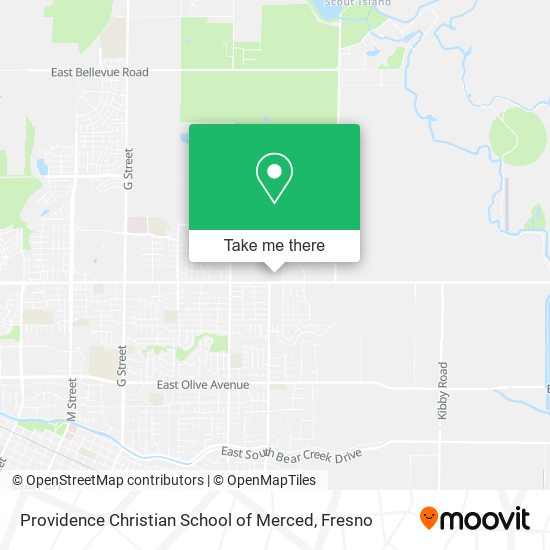 Mapa de Providence Christian School of Merced