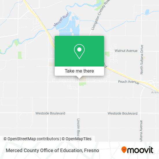 Merced County Office of Education map