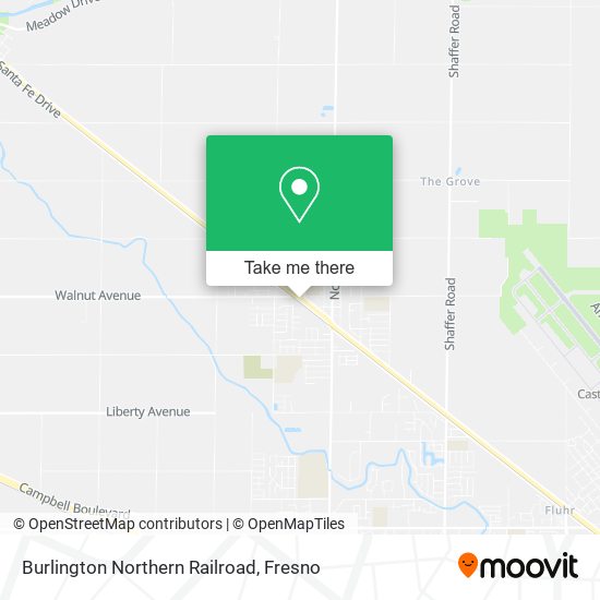 Mapa de Burlington Northern Railroad