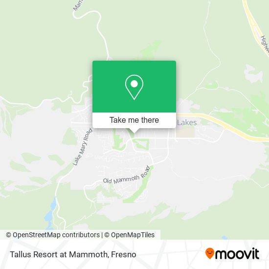 Tallus Resort at Mammoth map
