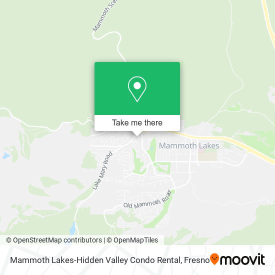 Mapa de Mammoth Lakes-Hidden Valley Condo Rental