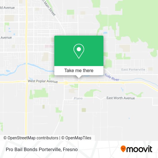 Pro Bail Bonds Porterville map