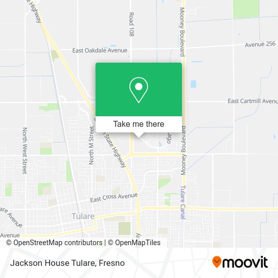 Mapa de Jackson House Tulare
