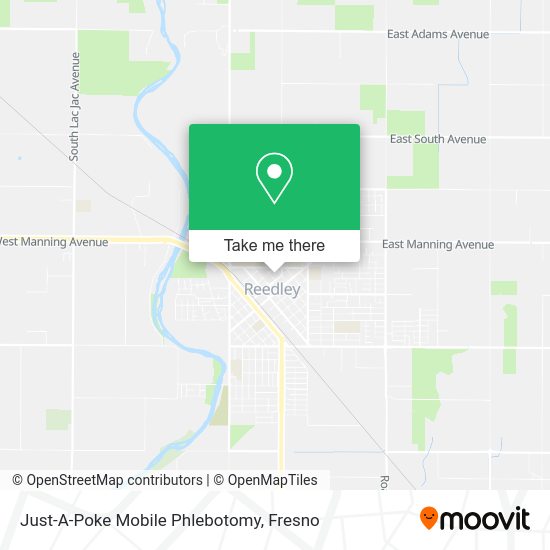 Just-A-Poke Mobile Phlebotomy map