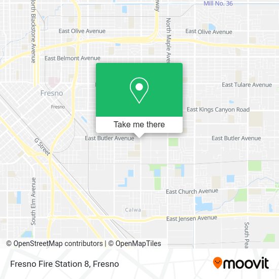 Fresno Fire Station 8 map