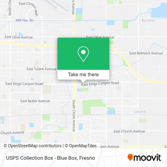 USPS Collection Box - Blue Box map