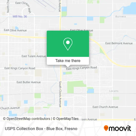 Mapa de USPS Collection Box - Blue Box