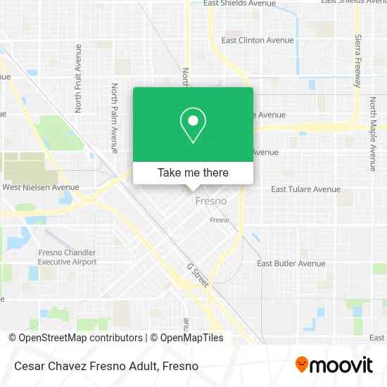 Cesar Chavez Fresno Adult map