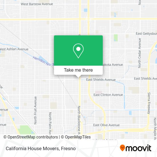 California House Movers map