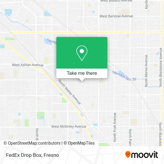 FedEx Drop Box map